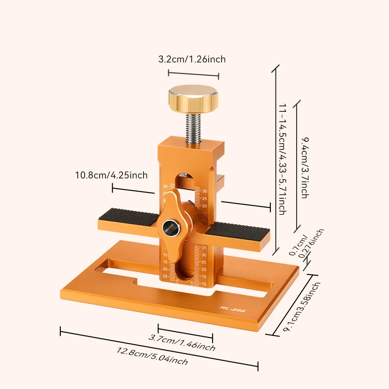 Cabinet Door Installation Jig – Adjustable Aluminum Alloy Drilling Locator