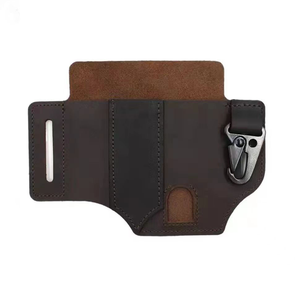 Men's Genuine Leather EDC Belt Loop – Outdoor Multi-Functional Tool Holster