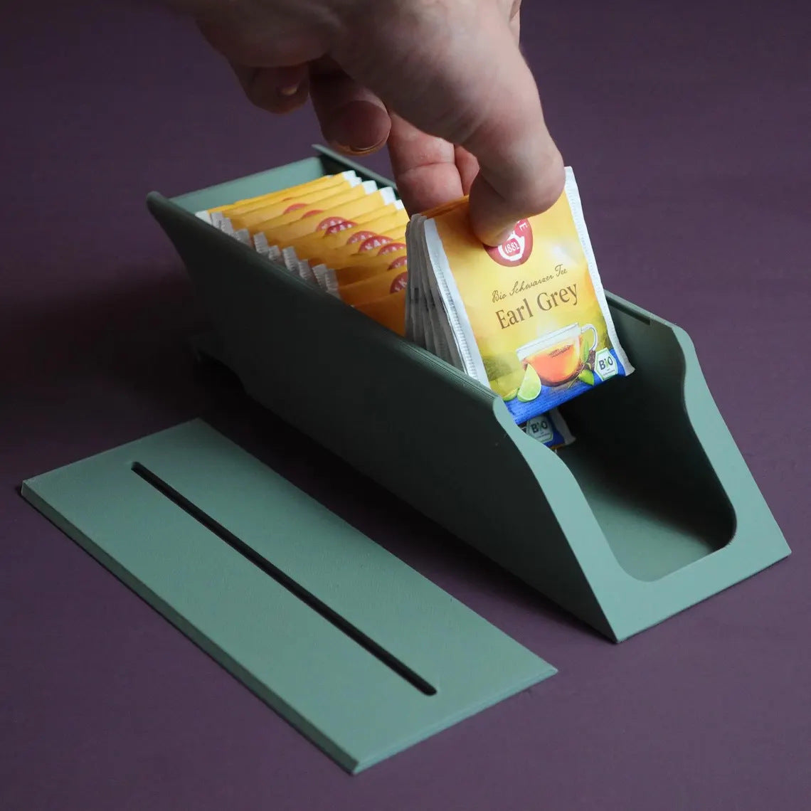 Modular Tea Bag Dispenser – 3D Printed Wall &amp; Counter Organizer for 20 Tea Bags Per Module