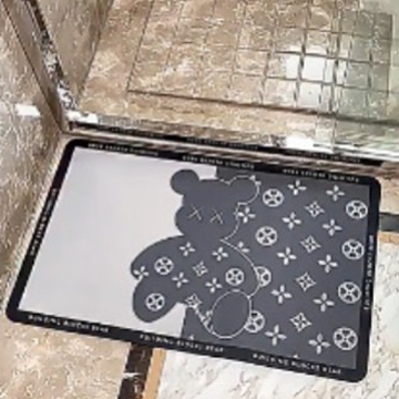 Swiss Coffee Stone Bath Mat – Elegant, Durable & Quick-Drying Bathroom Essential