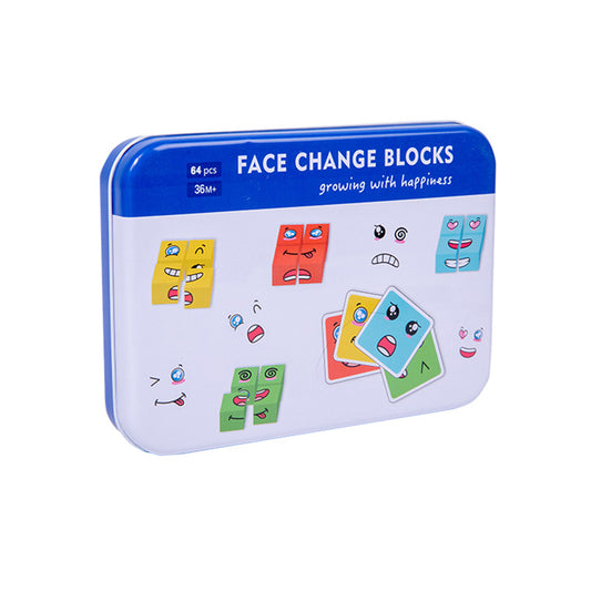 Face-Changing Cube Puzzle Game – Expression Blocks Toy | Brain Training × Parent-Child Interaction × Travel-Friendly