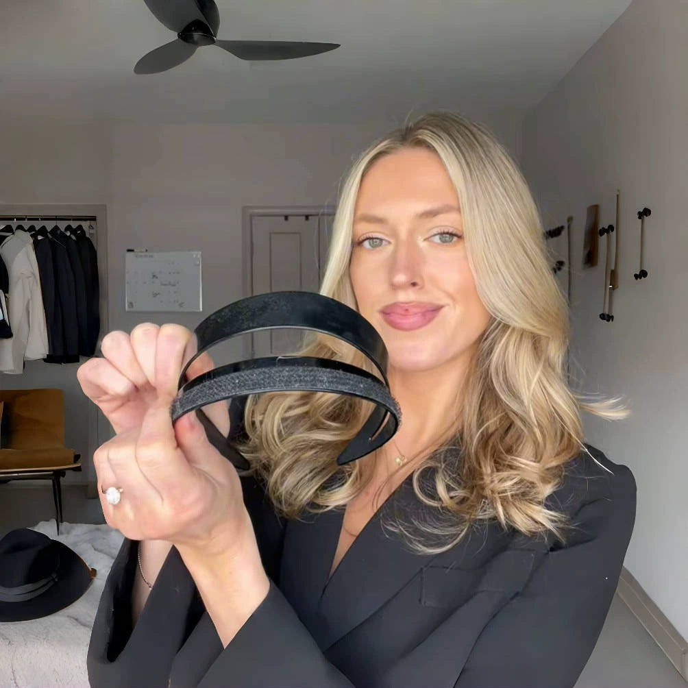 Retro Volumizing Headband –Black Plastic Puff Hairband for Women