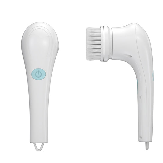 Electric Cleaning Brush with 5 Brush Heads – Long Handle Handheld Scrubber