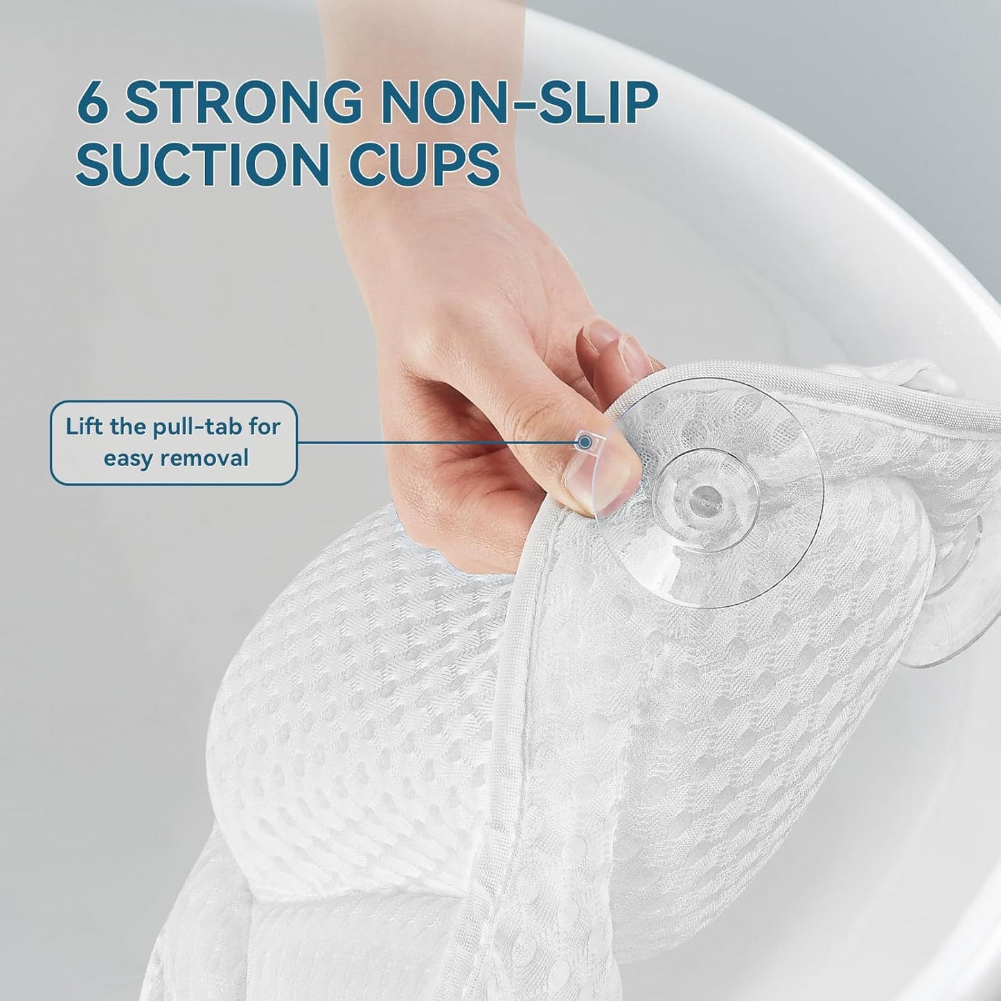 Full Body Bathtub Pillow – 51" × 16" Thickened Spa Mat with Laundry Bag