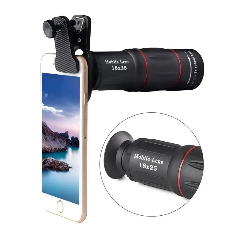 Smartphone Telephoto Lens with Tripod – 18x Zoom Long-Range Photography Kit for Stable Shots