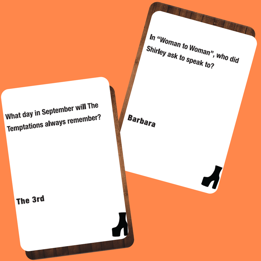 60s & 70s Soul & Motown Trivia Edition – Classic Music Game Night Cards