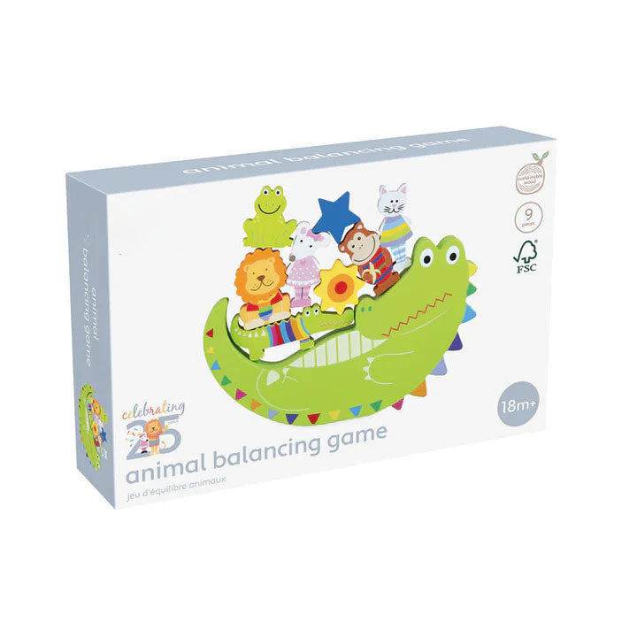 Animal Balance Game – Colorful Wooden Stacking Toy with Crocodile Base | Fun Educational Game for Kids