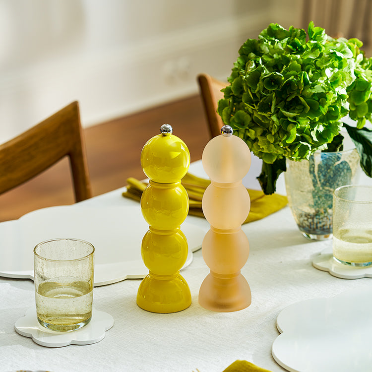 Chambray Blue Lacquer Salt or Pepper Grinder – Elegant and Functional Table Accessory