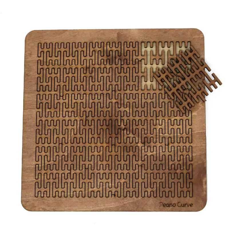 Fractal Tray Puzzle Set – Unique Space-Filling Curve Brain Teaser