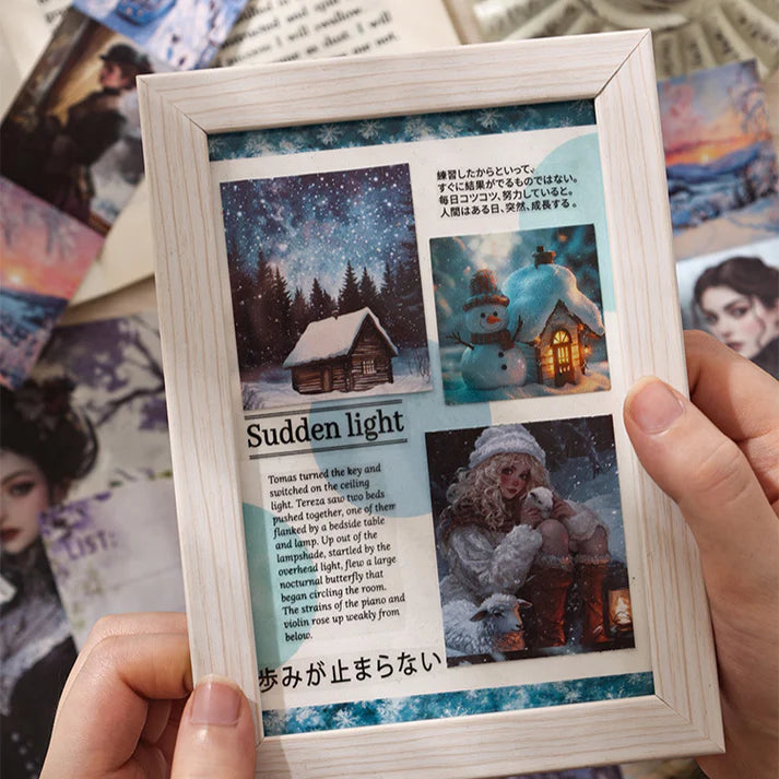 Poetic Moments Creative Journal Set – A6 Notebook, Washi Stickers