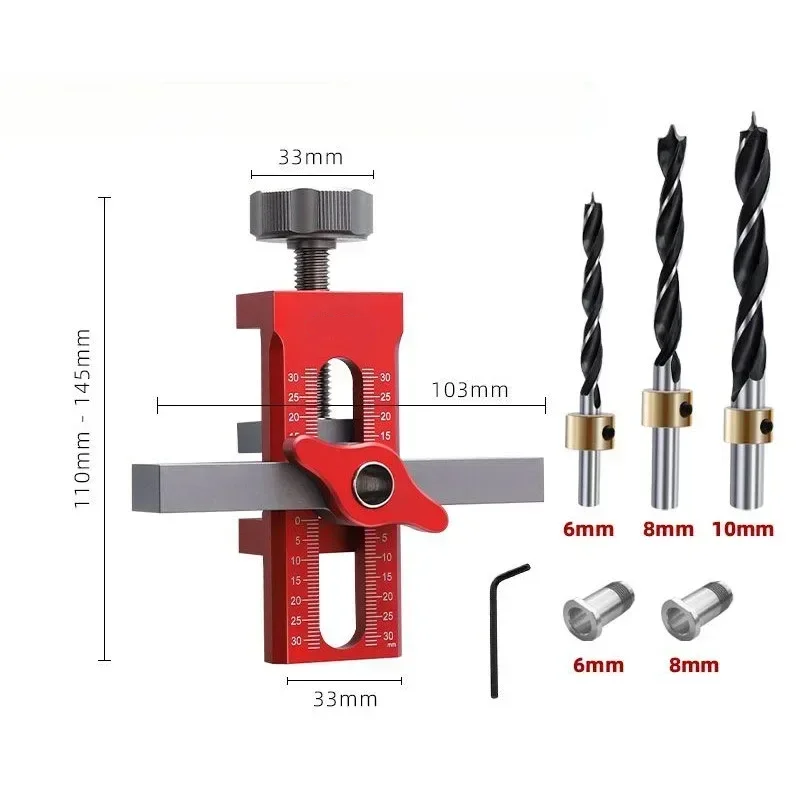 Cabinet Door Installation Jig – Adjustable Aluminum Alloy Drilling Locator