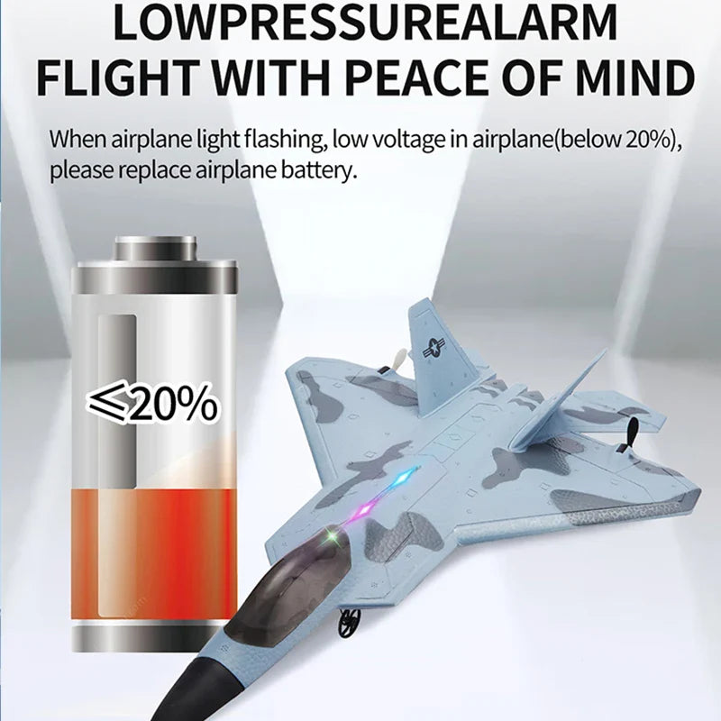 Storm Hawk LED Foam Jet – Remote Control Fighter Plane