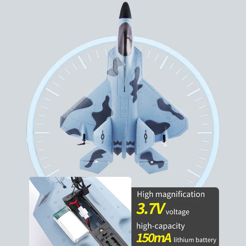 Storm Hawk LED Foam Jet – Remote Control Fighter Plane