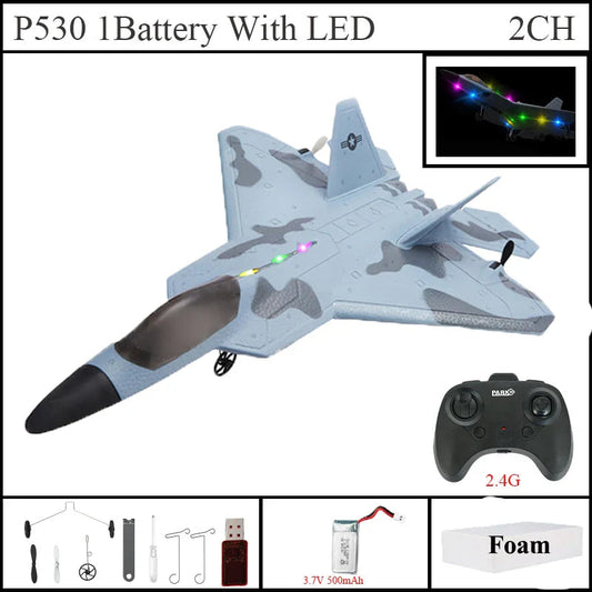 Storm Hawk LED Foam Jet – Remote Control Fighter Plane