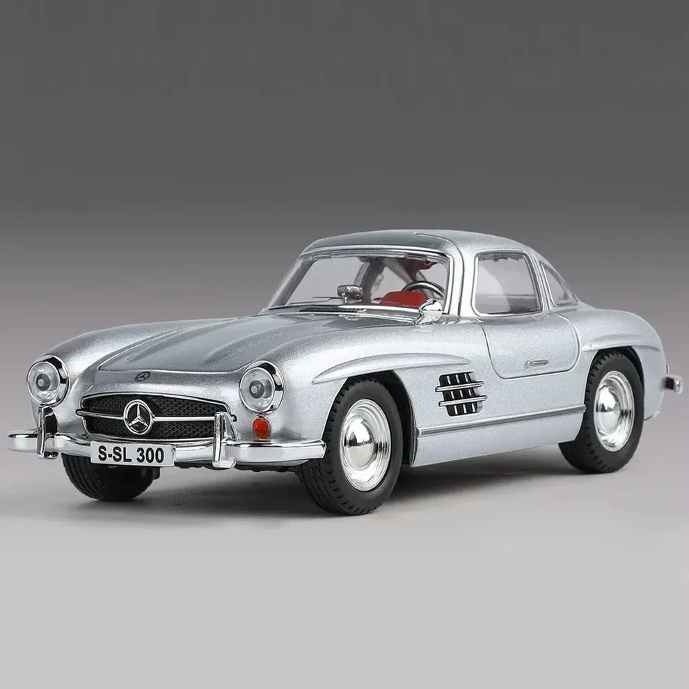 1:24 300SL Diecast Vintage Car – Alloy Model with Lights, Music & Openable Doors