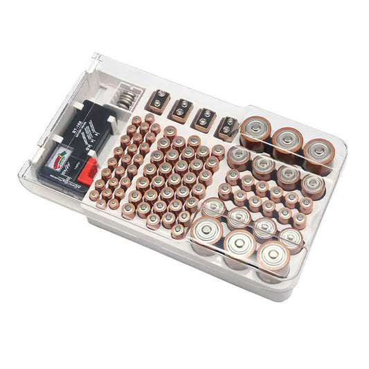 Multi-Functional Battery Storage Box – Categorized Storage | Dustproof & Moisture-Resistant, Easily Organize All Types of Batteries