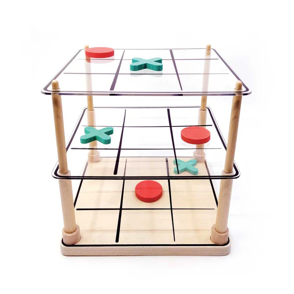 3D Wooden Tic-Tac-Toe Game – Classic Strategy Game with a Modern Twist
