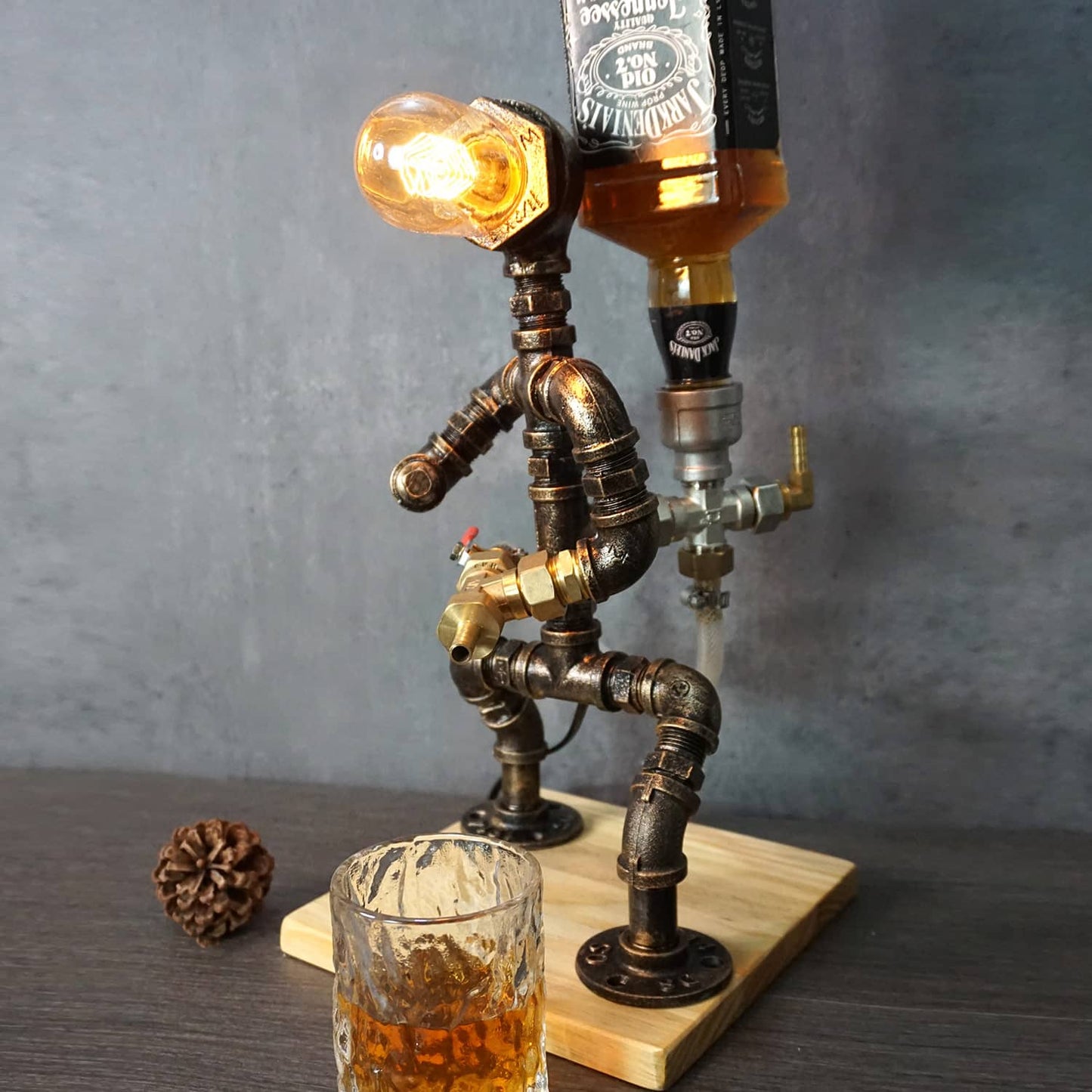Unique Industrial Whiskey Dispenser – Police Shape