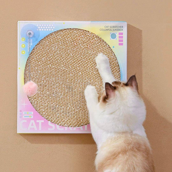 Retro Vinyl Record Player Cat Scratcher