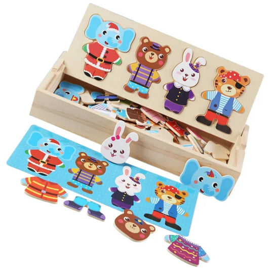 Wooden Dress-Up Puzzle Set – Unlock Endless Dress-Up Fun and Spark Imagination
