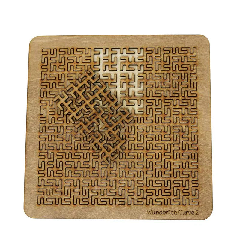 Fractal Tray Puzzle Set – Unique Space-Filling Curve Brain Teaser