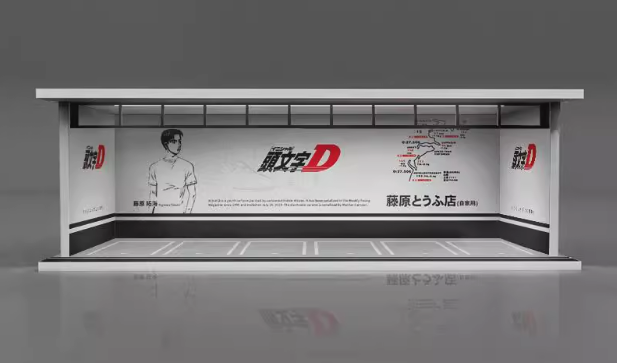 1/64 3D Parking Garage Model – LED Light Display Scene for Car Collectibles