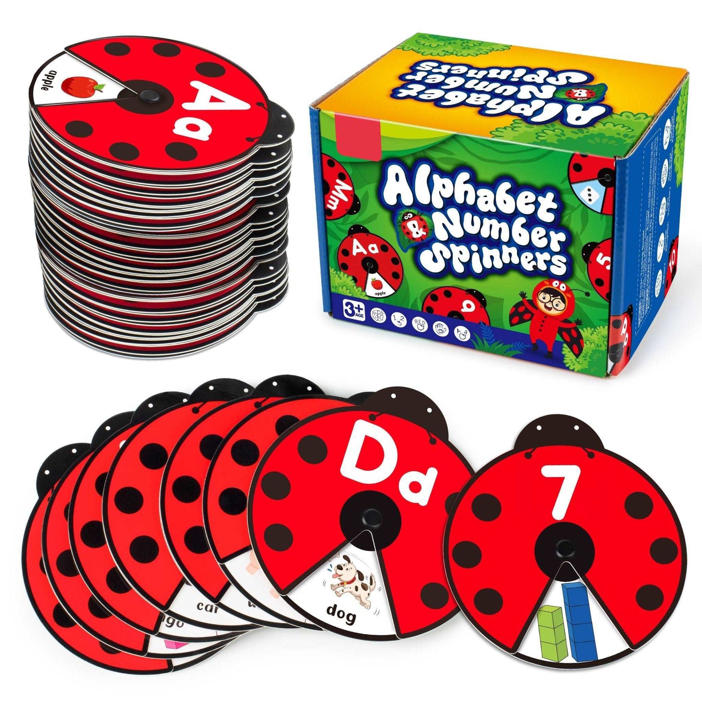 Montessori Alphabet & Number Learning Toy – Ladybug Game
