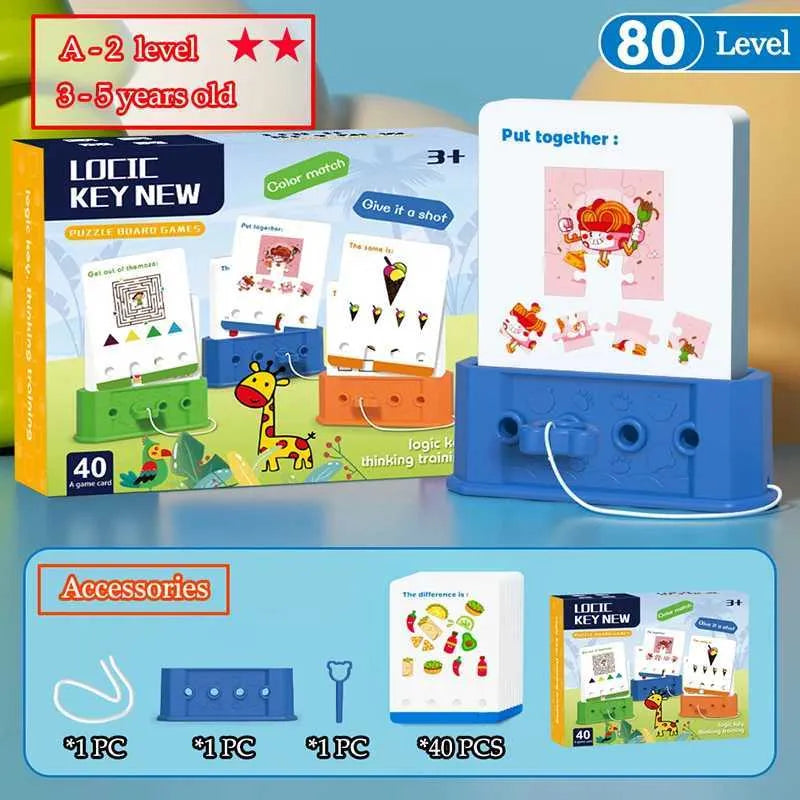 Montessori Logical Thinking Puzzle Game for Kids – Early Learning Shape Sorting
