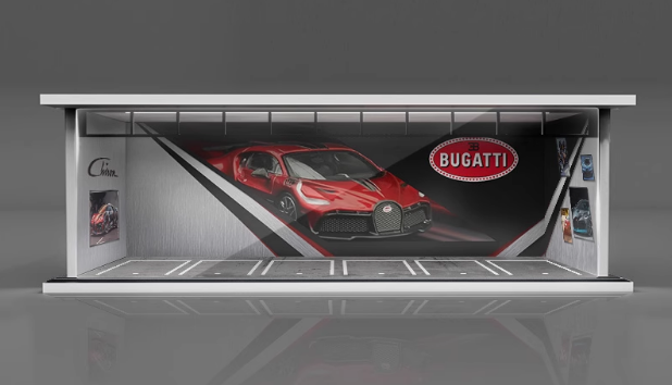 1/64 3D Parking Garage Model – LED Light Display Scene for Car Collectibles