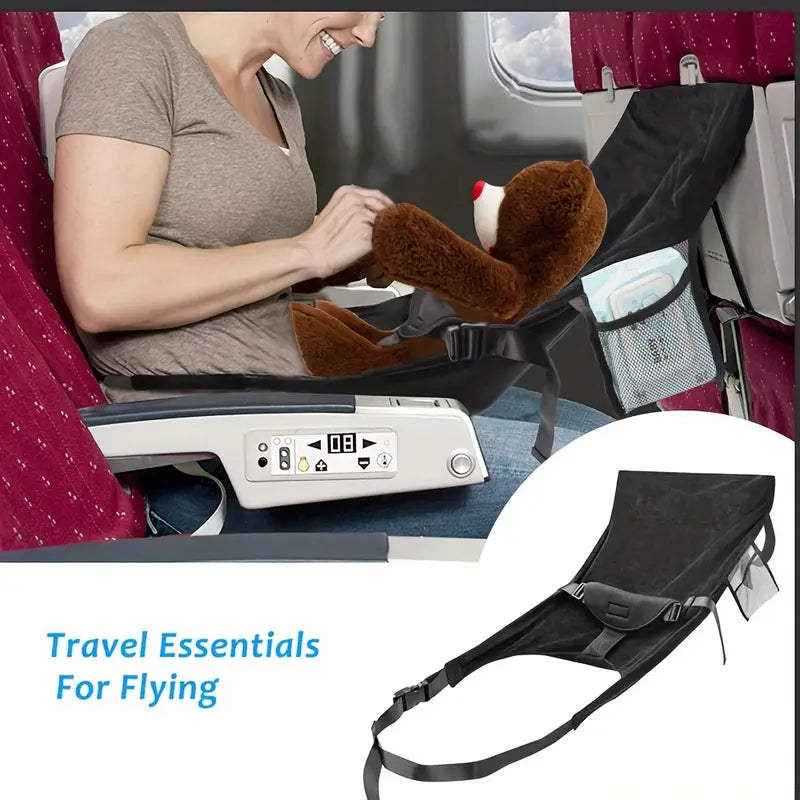 Airplane Seat Extender for Kids – Travel Baby Bed & Footrest | Foldable & Portable, Perfect for Long Flights