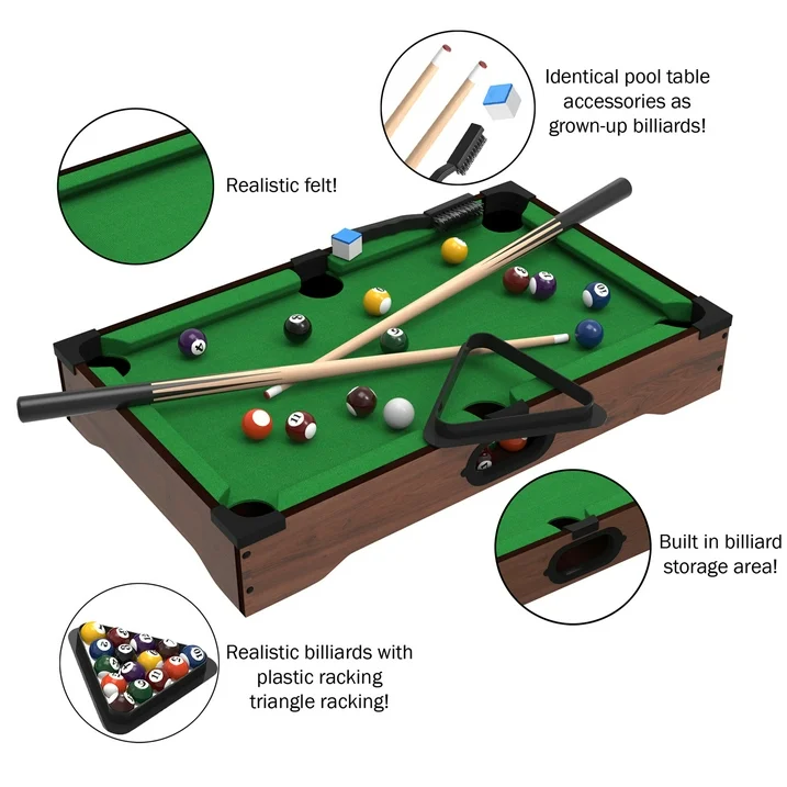 Mini Desktop Pool Table Set – Portable Pool Game for Family Fun