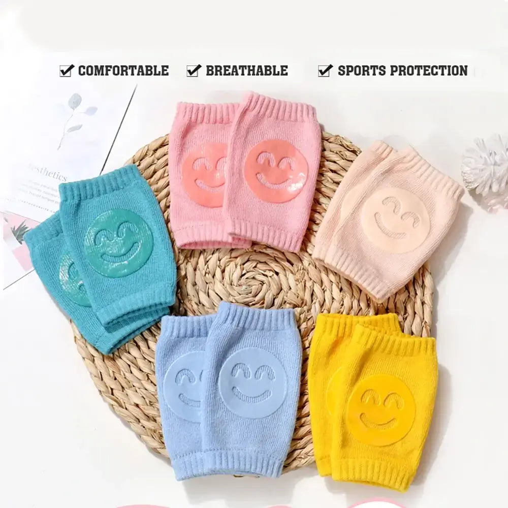 Smiley Baby Crawling Knee Pads – Soft Protection for Little Explorers