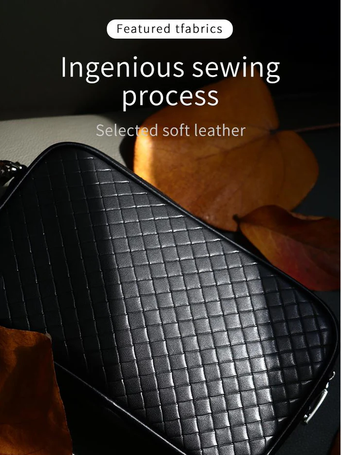 Men’s Leather Anti-Theft Clutch Bag – Fingerprint Lock Waterproof Business Travel Organizer