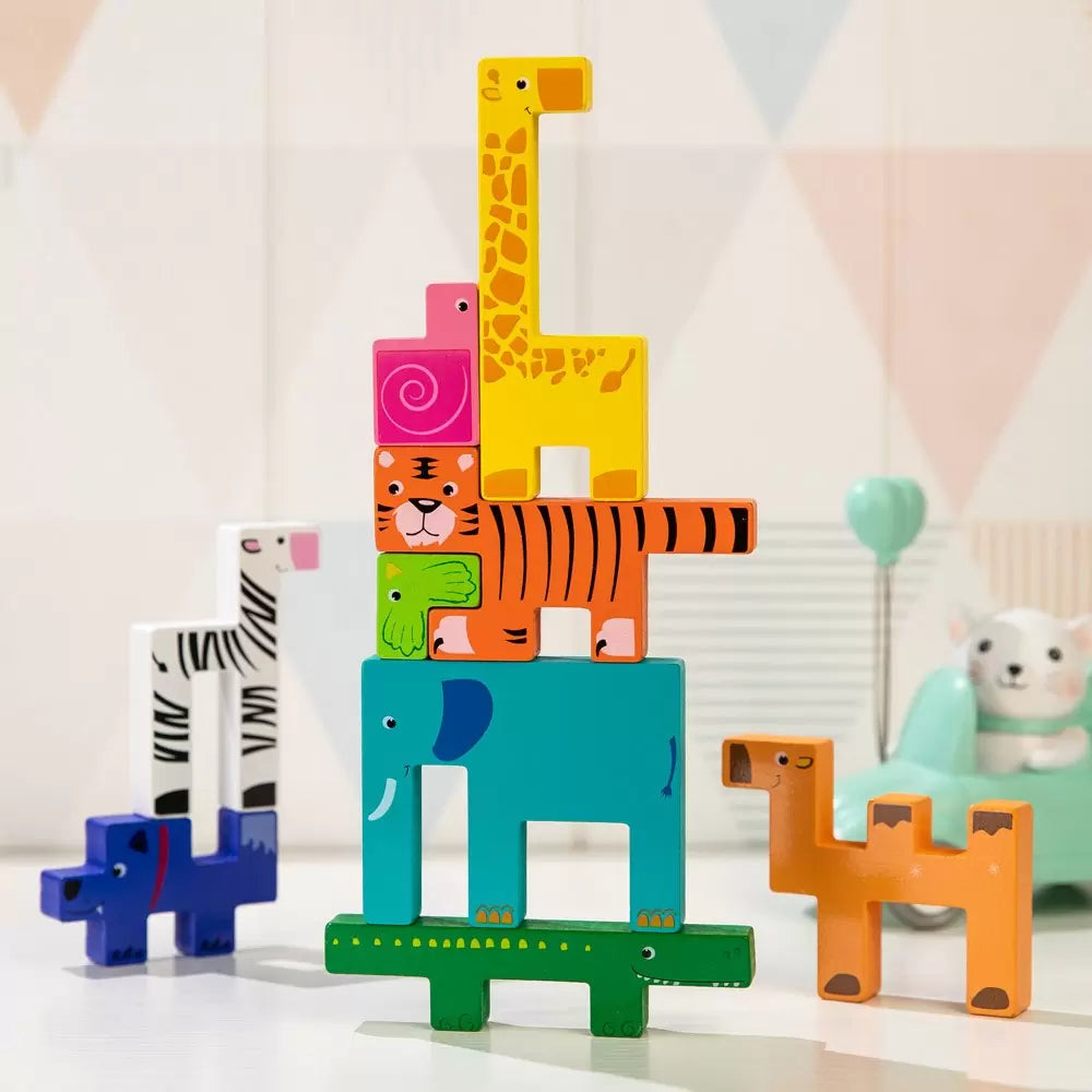 Animal Wooden Blocks and Puzzle Educational Toy – Ideal Birthday Gift for Kids