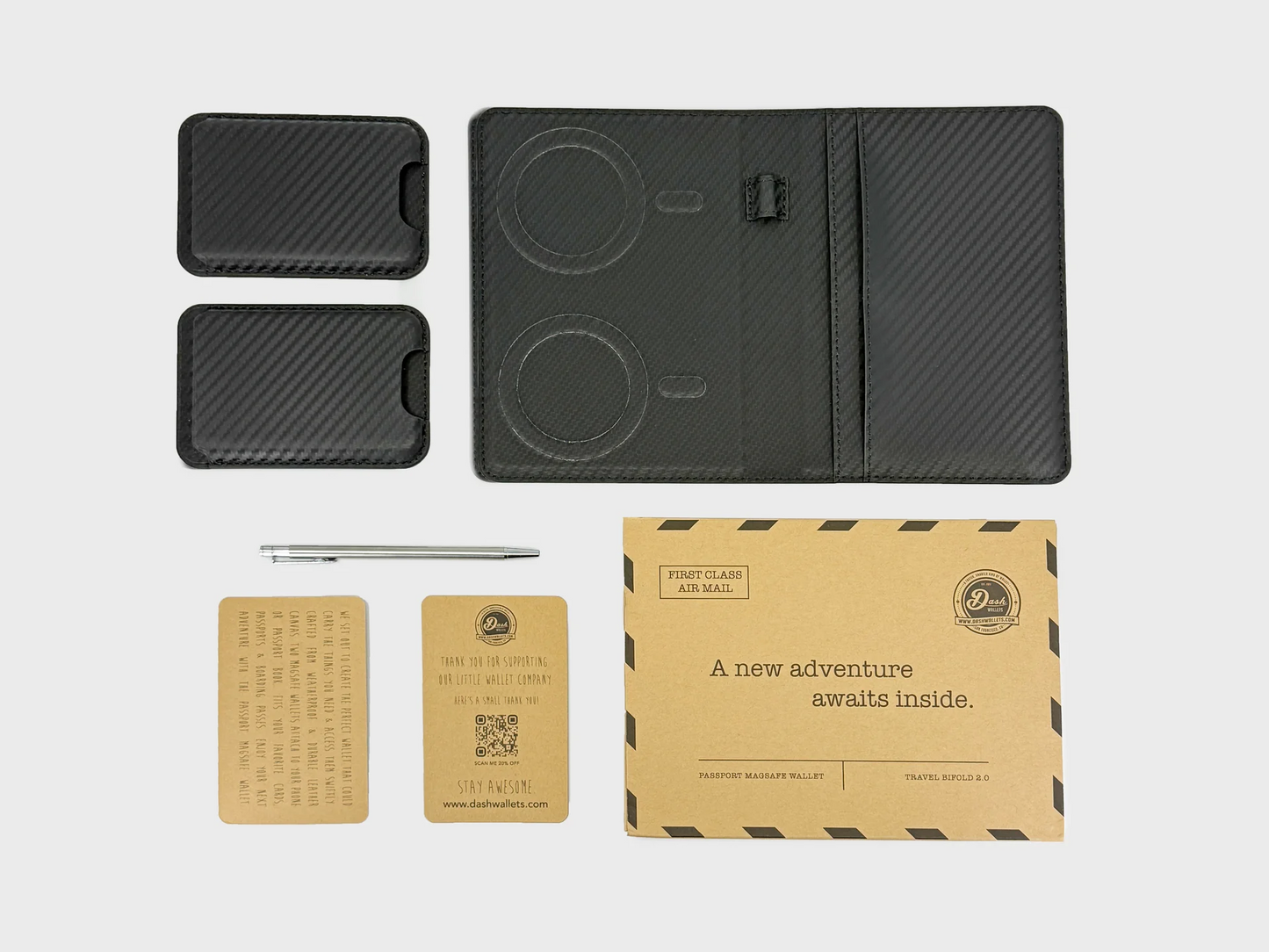 Travel Passport Journal with Dual-Fold Pen & 2 Magnetic Clips