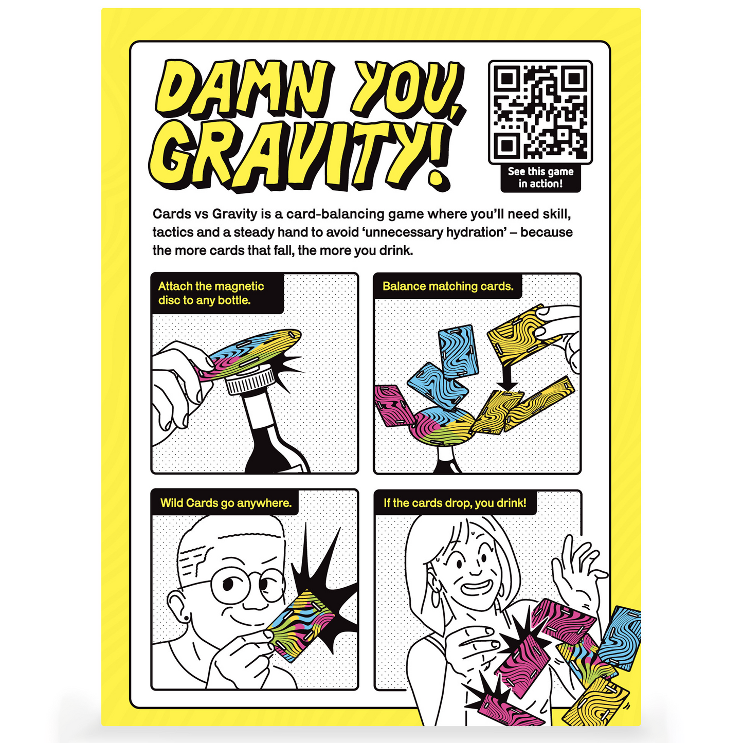 Cards vs Gravity – Fun Party Card Balancing Drinking Game for Adults