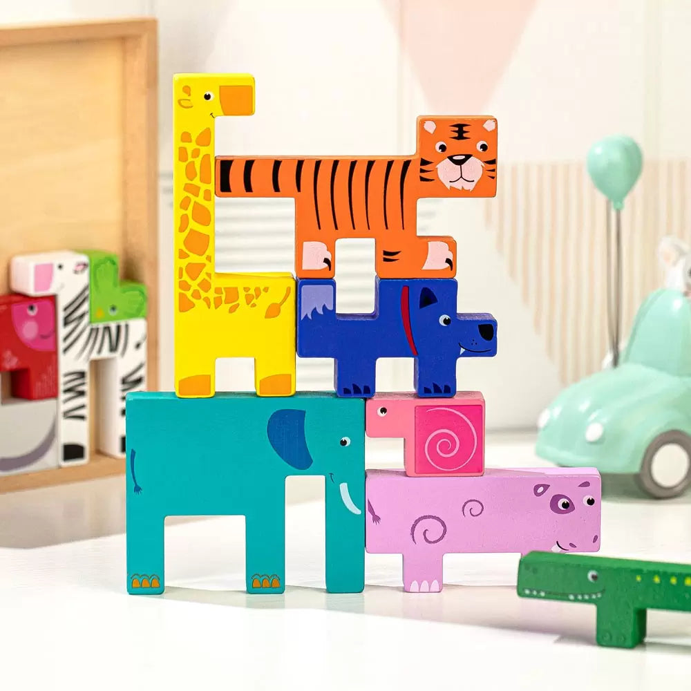 Animal Wooden Blocks and Puzzle Educational Toy – Ideal Birthday Gift for Kids