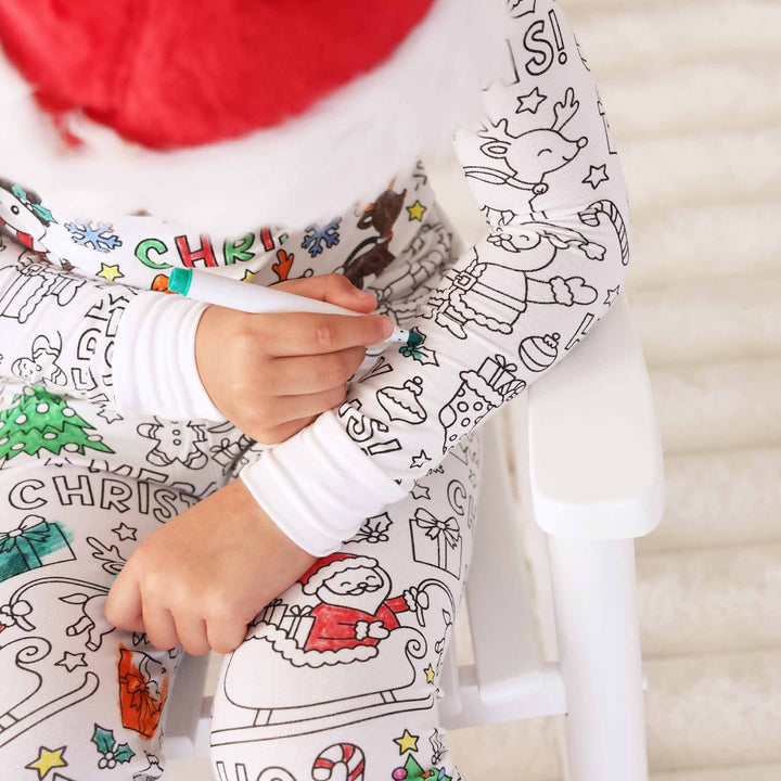 Colorful Two-Piece Pajama Set – Perfect for Christmas Morning Fun