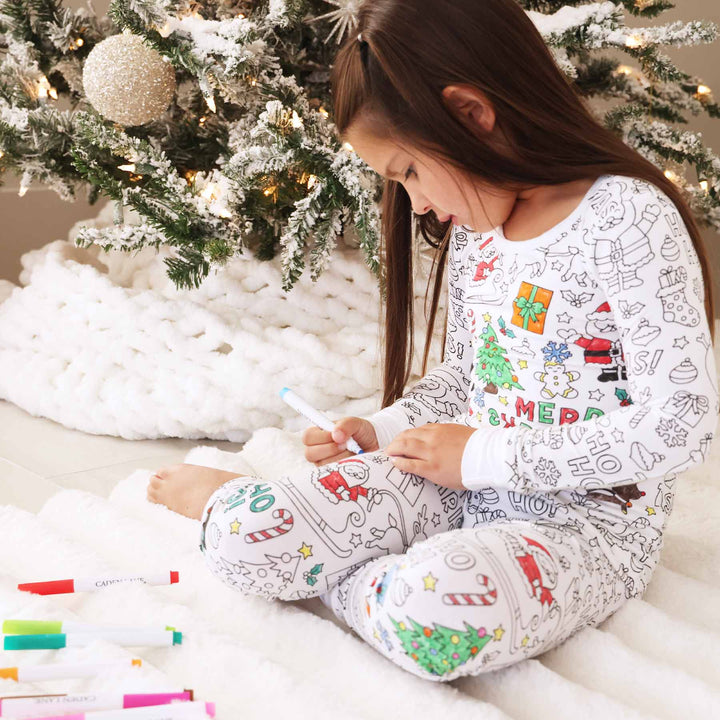 Colorful Two-Piece Pajama Set – Perfect for Christmas Morning Fun