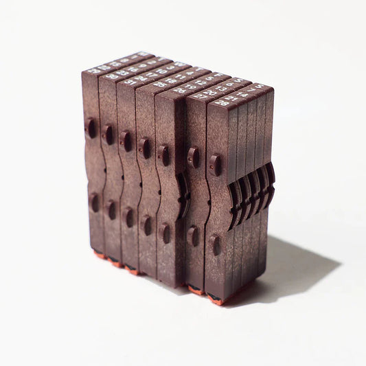 Connected Calendar Stamp Set – Mini Number & Date Stamps for Planners & Journals