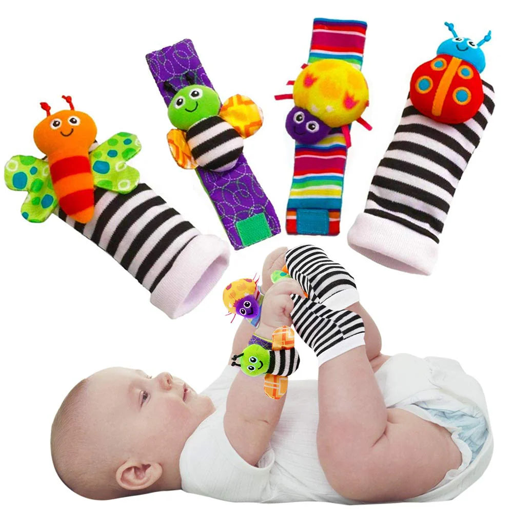 Baby Rattle Socks & Wrist Rattles – Developmental Sensory Toys for Infants