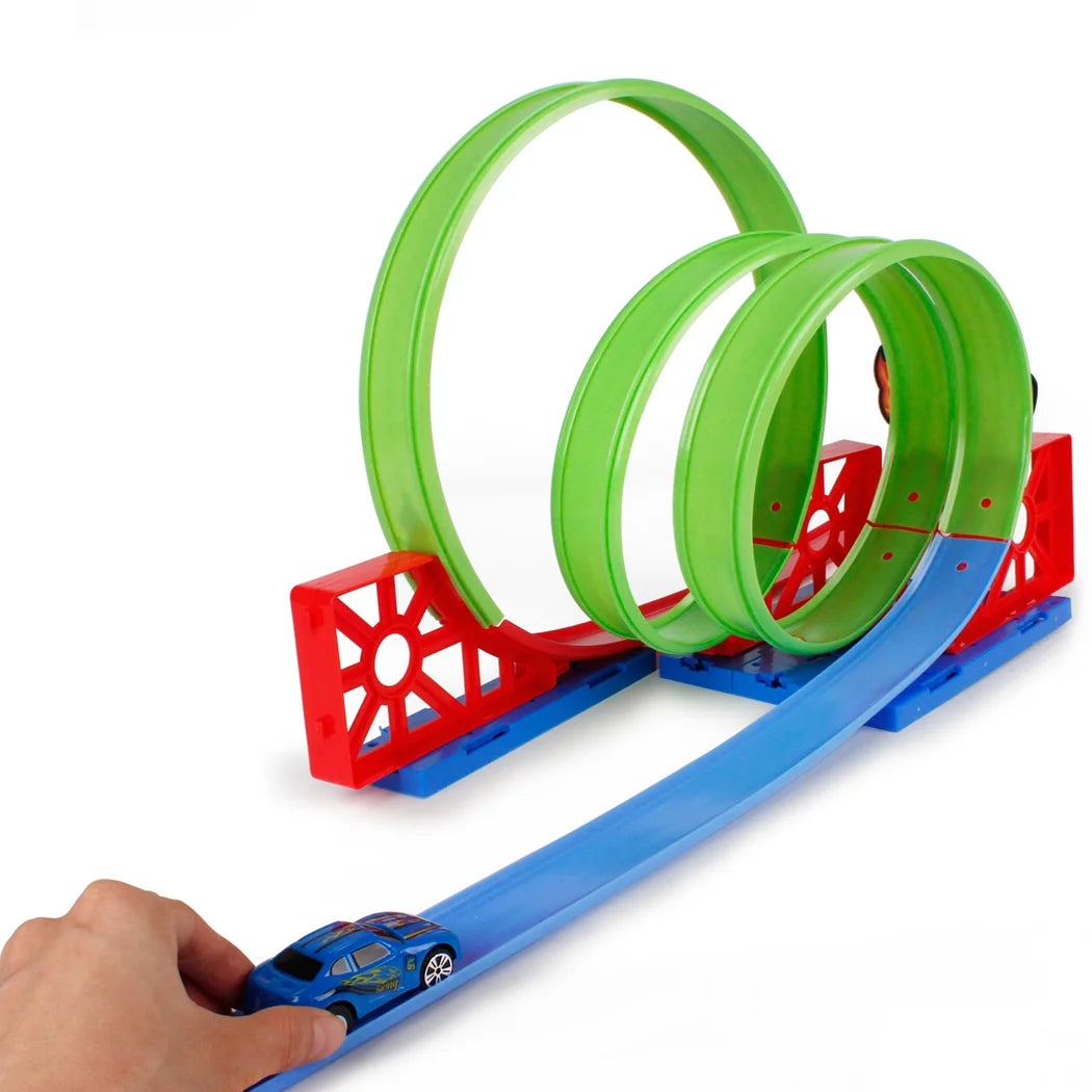 Children's High-Speed Interactive Race Track Set – DIY Creative Car Toy Set