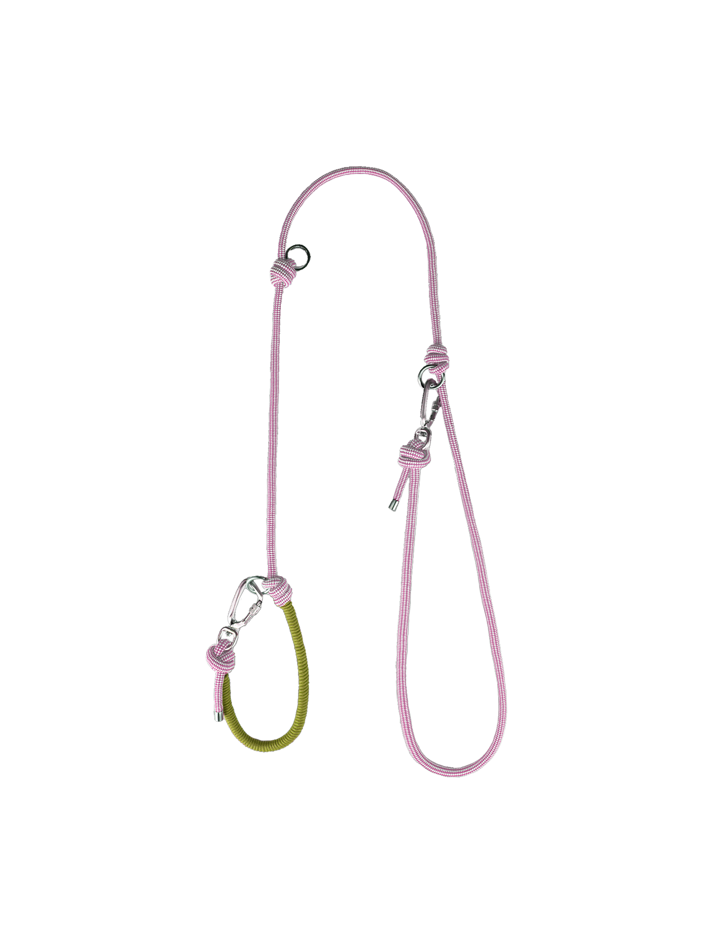 Multi-Functional Rope Dog Leash – Adjustable Hands-Free Walking Leash with Screw Lock Carabiner