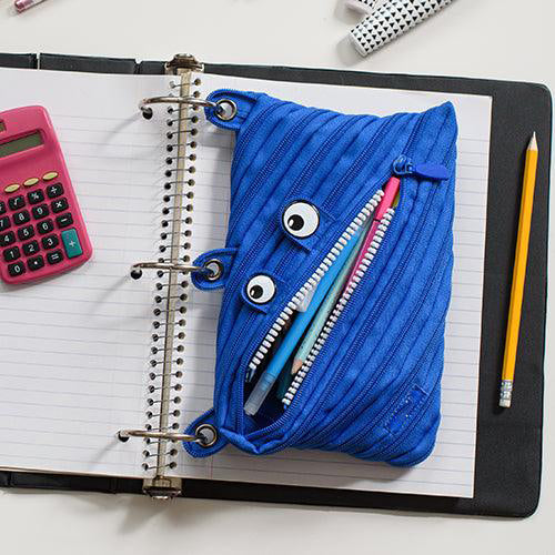 Monster 3-Ring Pencil Case – Fun Zipper Pouch with Wide Opening