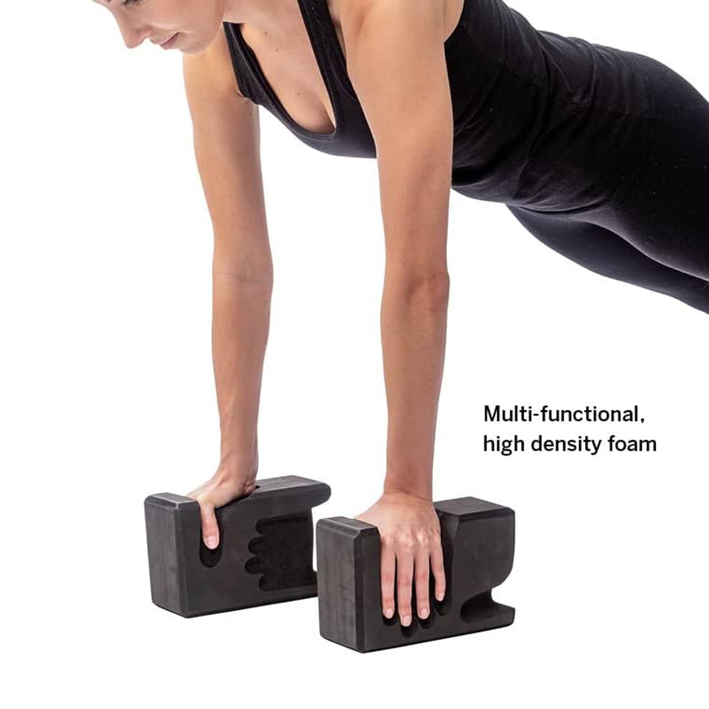 Yoga Blocks 2-Pack | Wrist Relief Hand-Shaped Yoga Bricks | EVA Non-Slip Yoga Support Tool