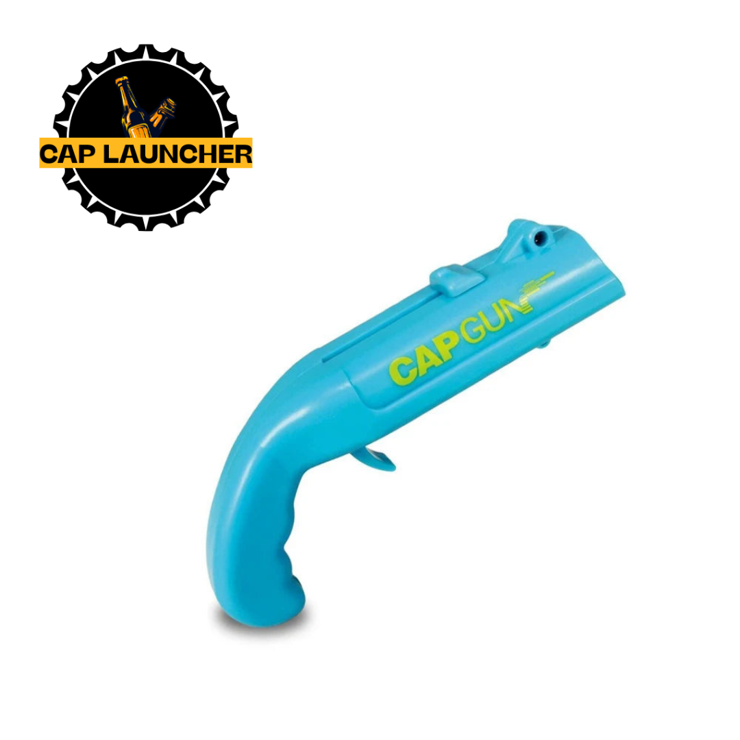 Toy Gun Bottle Opener – Bottle Cap Launcher(Opens & Launches Caps for Party Fun)