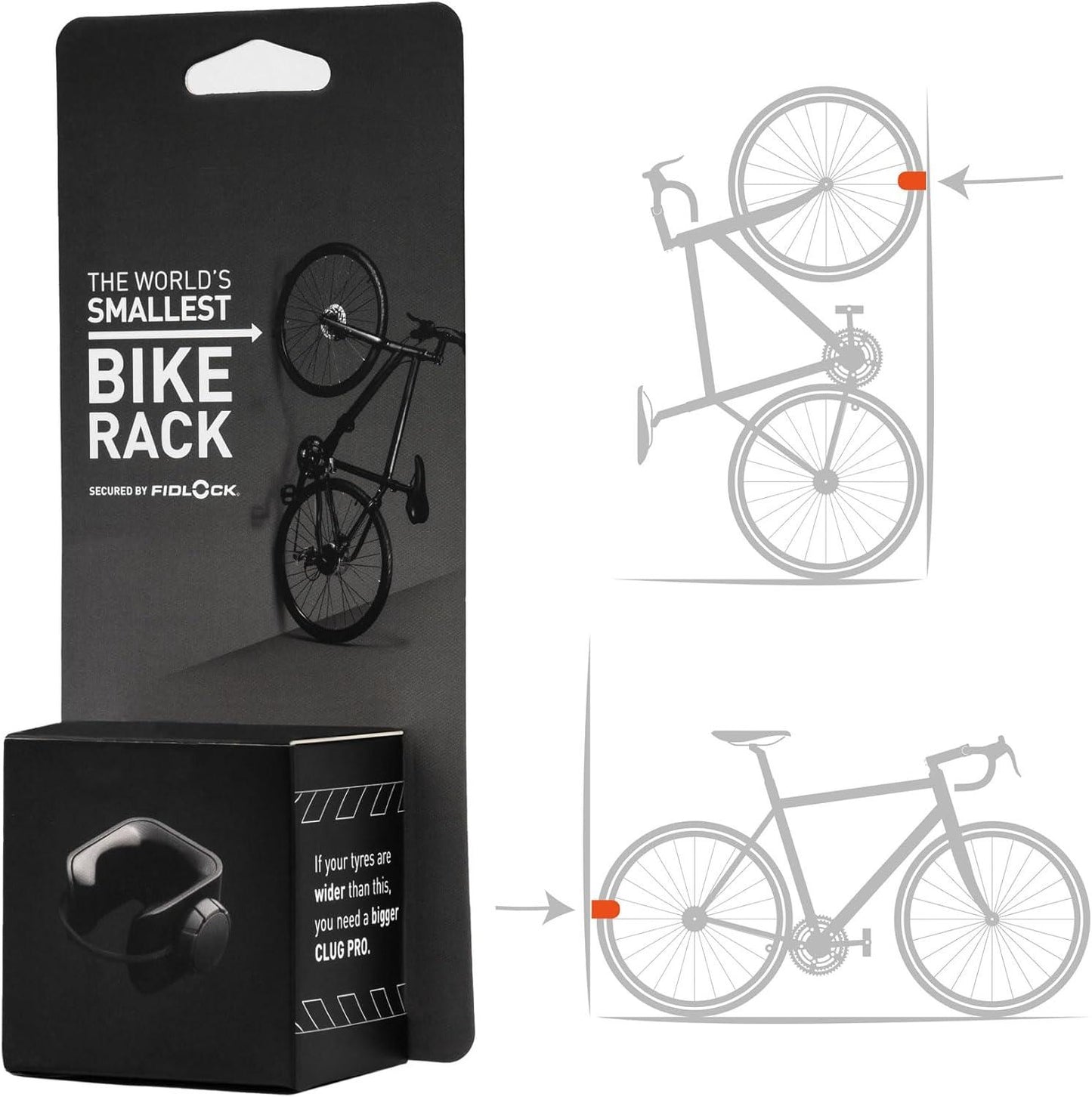 Wall Mount Bike Rack | 5 Sizes | FIDLOCK Secured