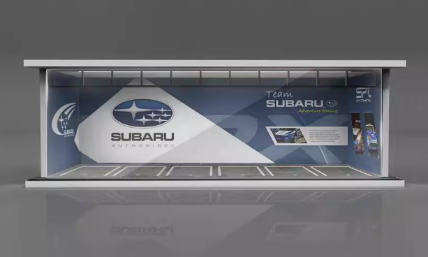 1/64 3D Parking Garage Model – LED Light Display Scene for Car Collectibles