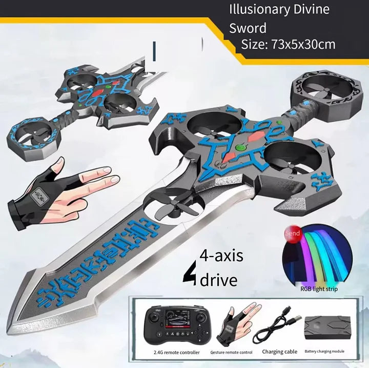 Flying Sword Gesture Control Drone – RC Aircraft Toy for Kids