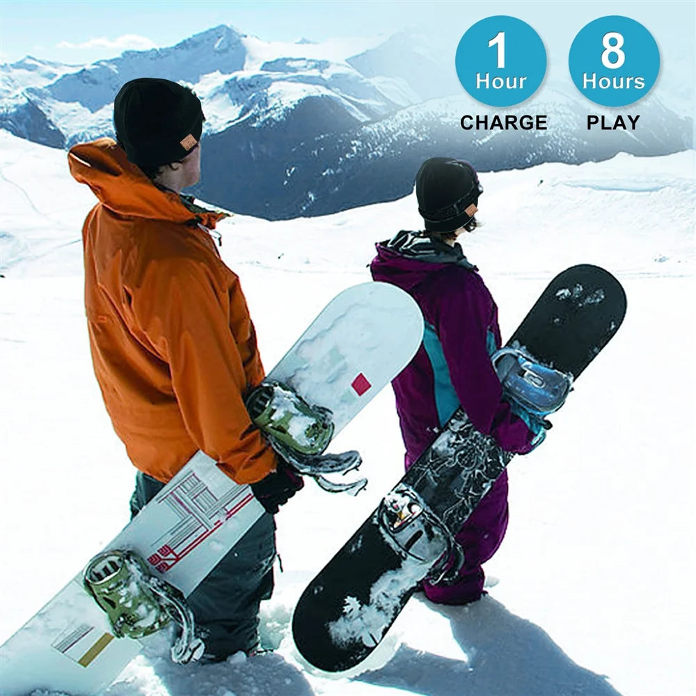 Bluetooth Winter Beanie Hat with Built-in Stereo Speakers – Wireless Music & Call Cap